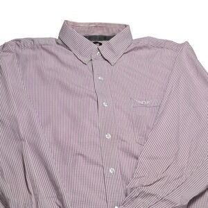 Wrangler Relentless Men's Long Sleeve Button Up Checkered Shirt Red White Large